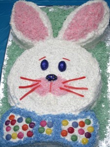 Easter Bunny Cut-Out Cake